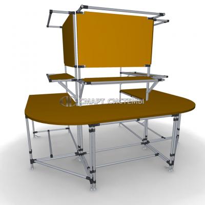 Assembly table made of tubular profile