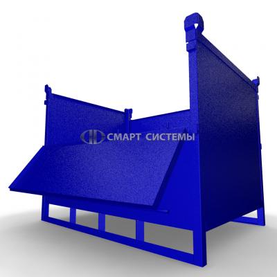 container with a hinged side